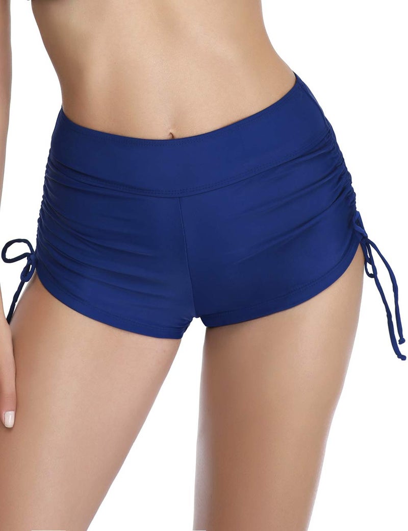 AXESEA Bikini Bottoms Swim Shorts Tankini Bottoms Swimsuit for Women,Nevy-M Navy - Image 2